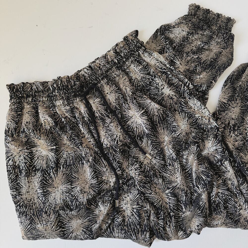 Antik Batik Free People Metallic Silver Pull On Jogger Grace Pants Size XS - Picture 2 of 9